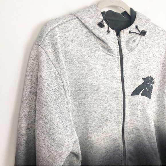 NFL | CAROLINA PANTHERS Ombre Zip Front Jacket Hoodie Sweatshirt Men’s Size L - Picture 2 of 13